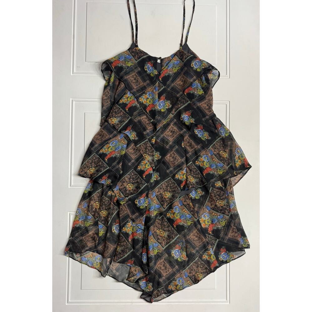 Free People Summer Dress Boho Aztec 
Layered Flowy Floral Size 0 - Picture 6 of 6